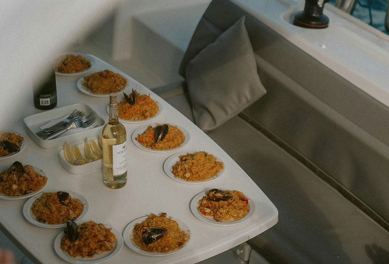 Food on a yacht